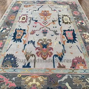 Alfombras de lana con mechones a mano modernas de calidad genuina hechas a mano, tamaño personalizado y patrón Floral de Color para decoración de suelo de espacio de habitación - Product Image 1