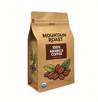 Sachet Doypack Personnalisé avec Logo Imprimé et Valve pour Emballage de Grains de Café Torréfiés Gourmands