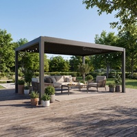 Pérgola de Acero Ajustable para Exteriores de 40 pies, Estructura de Jardín para Terraza, Venta al Por Mayor