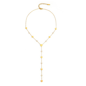 Collar de Diamantes en Forma de Corazón, Chapado en Oro de 18k, Corte Brillante Redondo, Cadena en Forma de Y para Uso Diario - Product Image 5