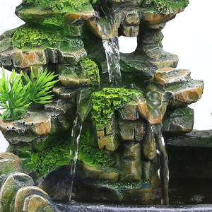 Rockery Waterfall Indoor Home Decor All-Season Feng Shui Water Fountain Creative <strong>Resin</strong> Crafts for All-Year Home Improvement - Product Image 4