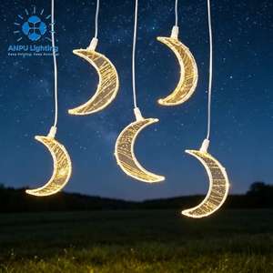 Guirlande lumineuse LED romantique Anpu en forme de lune, indice de protection IP65, pour la décoration de plafond de mariage et d'événements, motif lumineux - Product Image 6