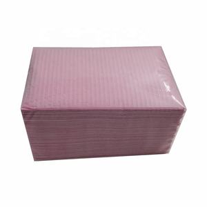 Traitement orthodontique, bavoirs dentaires médicaux jetables assortis, tissu 2 plis + matériau PE 1 pli, personnalisation OEM/ODM - Product Image 1