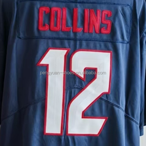 Nico Collins kırmızı alternatif en kaliteli dikişli amerikan futbolu Jersey gemi hazır - Product Image 2