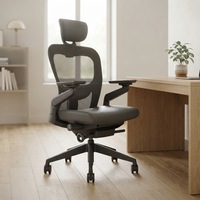 Chaise de bureau ergonomique exécutive contemporaine en maille Foshan, hauteur réglable, accoudoirs 4D, support lombaire, coussin en mousse, pour atelier