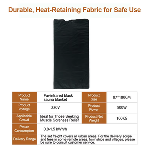 Couverture de sauna infrarouge professionnelle <span class=keywords><strong>Eyco</strong></span> Home, enveloppante, avec fermeture éclair et trous pour les bras, pour soulager les douleurs corporelles - Product Image 4