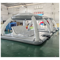 Plateforme flottante gonflable pour la mer, tente, canapé-lit de loisirs multi-personnes, rangée flottante, lit flottant, piscine, yacht