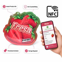 Bolsas de Plástico Personalizadas con Chips NFC Inteligentes Impresos, 3.5g, Forma Irregular Especial Única, Bolsas de Mylar Personalizadas con Cajas para Snacks