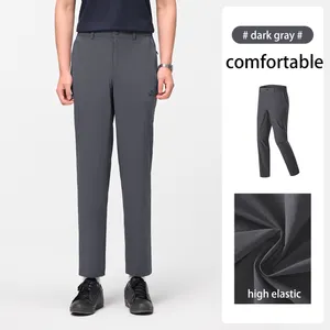 Pantaloni da esterno ad asciugatura rapida pantaloni sportivi da uomo con protezione solare pantaloni dritti traspiranti larghi e sottili Casual lunghi da trekking adulti sottili