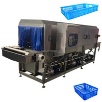 Machine à laver automatique industrielle à vapeur pour palettes en plastique, plateaux à gâteaux, paniers à légumes et fruits, caisses, Chine