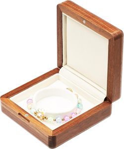 Nueva Caja de Madera Sólida Rectangular para Joyas y Pulseras, Caja de Regalo para Colgantes, Jadeíta, Jade Hetian, Curiosidades y Almacenamiento de Piedras Preciosas - Product Image 3