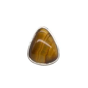 Natural Gemstones <b>Handmade</b> 925 Sterling Silver Tiger Eye Pear Shape Ring Classic Style High Quality Real Stone <b>Jewelry</b> for Girls - Product Image 2