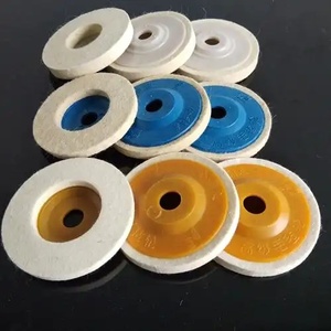 Disque de polissage en feutre de laine pour meuleuse d'angle 125 mm, pour le polissage du métal et du verre - Product Image 1