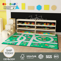 Meubles de maternelle modernes en bois COMPANY : Centre de blocs de construction et rangement pour salles de classe STEM et garderies