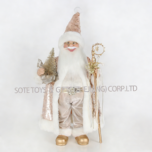 Babbo Natale all'Ingrosso, Decorazione Natalizia a Grandezza Naturale 30CM, Babbo Natale con Design Speciale in Paillettes - Product Image 6