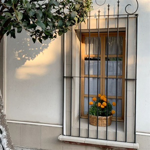 Phong Cách Phổ Biến Wrought Sắt Bảng Điều Khiển Cửa Sổ Giá Rẻ Trang Trí Sắt Hàng Rào Và Cửa Sổ Thiết Kế Mới Nhất Hàng Rào Và Cửa Sổ - Product Image 4