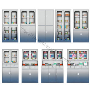 <span class=keywords><strong>Armoire</strong></span> de <span class=keywords><strong>pharmacie</strong></span> en acier inoxydable commercial <span class=keywords><strong>avec</strong></span> portes en verre pour l'école, l'hôtel, les casiers de stockage médical - Product Image 4