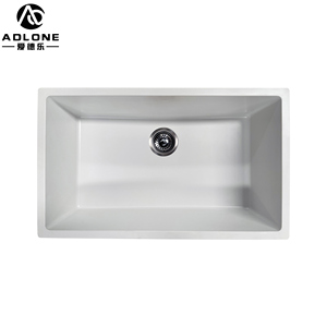 Évier de cuisine à bassin unique Granit composite populaire avec égouttoir Bol simple carré Conception pratique pour les cuisines modernes - Product Image 5