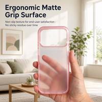 Coque arrière en acrylique douce pour la peau, finition mate dépolie pour iPhone 17 Pro Max, toucher doux, sensation fraîche toute la journée, adhérence non grasse