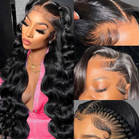 Perruques de cheveux humains de haute qualité fournisseur chaud vague de corps Transparent 360 Full HD dentelle frontale perruques cheveux birmans 13x4 dentelle avant perruques
