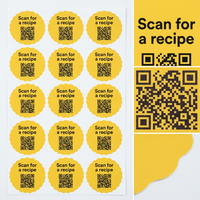 Étiquette autocollante personnalisée avec code QR et code-barres - Étiquette de traçabilité 100 % scannable et étanche - Autocollants de suivi par numéro de série