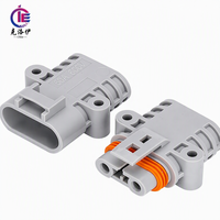Connecteur de batterie étanche bipolaire 50A 600V avec joint orange isolé pour bornes de batterie de camping-car, véhicule électrique et chariot élévateur