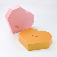 Caja de Regalo de Cartón con Forma de Corazón, Reciclable, Creativa y Personalizada, con Ventana para Aperitivos y Leche, Empaque Navideño, Venta al Por Mayor