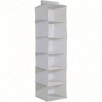 Organisateur de placard suspendu moderne à 6 étagères en tissu non tissé, gain de place, tiroirs faciles à utiliser, étagères pliables, sacs de rangement pour vêtements