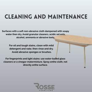 Mesa de Restaurante Rectangular Moderna y Duradera con Tapa de Madera y Acero Inoxidable para Uso Comercial Rosse - Product Image 3