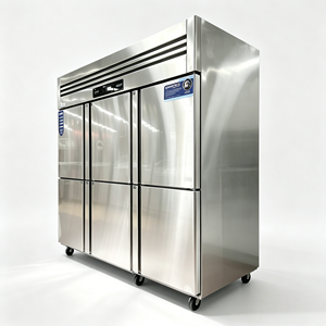 Réfrigérateur-congélateur sous comptoir à six portes, grand volume, pratique, dégivrage automatique, mode éco, corps résistant à l'usure, pour usage commercial - Product Image 5