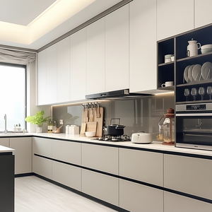[Design 3D Gratuito] <span class=keywords><strong>Cucina</strong></span> Modulare Moderna Personalizzata, Unità <span class=keywords><strong>Cucina</strong></span> in Legno Impermeabile <span class=keywords><strong>per</strong></span> Progetti Residenziali, Soluzione Progettuale - Product Image 3