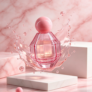 Atomizador de Perfume de Vidrio Facetado Rosa de 100 ml, con Forma de <span class=keywords><strong>Granada</strong></span>, Personalizado y de Lujo, con Tapa de Bola - Product Image 2