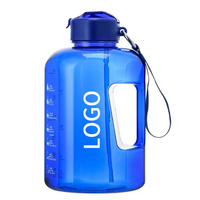 Bouteille d'eau réutilisable en PETG de 74 oz pour adultes, avec logo personnalisé, sans BPA, anti-fuite, grande capacité, pour la salle de sport, l'entraînement et les voyages