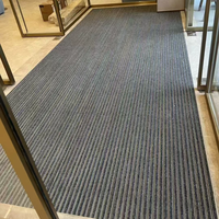 Tapis d'entrée et de sol encastré en alliage d'aluminium DINGYE, anti-boue avec tapis remplaçable à dos en caoutchouc pour centres commerciaux et maisons