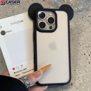 <span class=keywords><strong>Cover</strong></span> per Telefono con Orecchie di <span class=keywords><strong>Topolino</strong></span> 3D Cartoon, Antiurto, Colori Pastello, Stile Giovanile e Femminile per <span class=keywords><strong>iPhone</strong></span> 14/15/16 Plus 17 Pro Max - Product Image 2