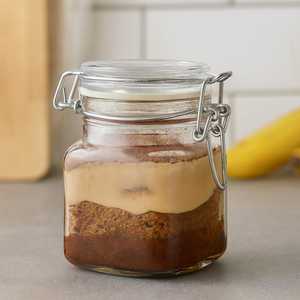 Square Glass <b>Jars</b> 100ml Airtight Clip Closure Ideal <b>For</b> Preserves <b>Jams</b> Biscuits - Product Image 6