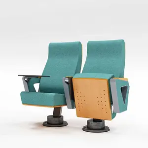 High-class Fabric Soft Cushioned Upholstery And Foldable Auditorium Hall Chairs Commercial Theater Chair Church Seating