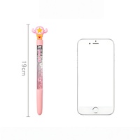 Stylo Gel Liquide Pailleté Licorne Noël 0,5 mm en Plastique, Encre Noire, Fournitures de Bureau et Papeterie, Vente en Gros