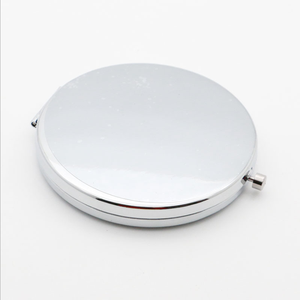 2 espejos compactos de bolsillo en blanco para maquillaje cosmético, espejo de bolsillo compacto doblado redondo a mano en oro rosa y plata - Product Image 4