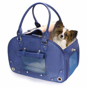 Vente en gros sac à main de voyage pliable en cuir PU de qualité supérieure imperméable pour animaux de compagnie sac de transport portable pour chiens - Product Image 3