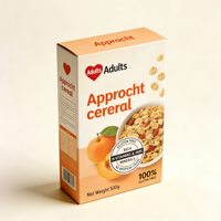 Boîte d'emballage pour biscuits biodégradable, design personnalisé, boîte à céréales rectangulaire en carton, boîte à biscuits pour céréales