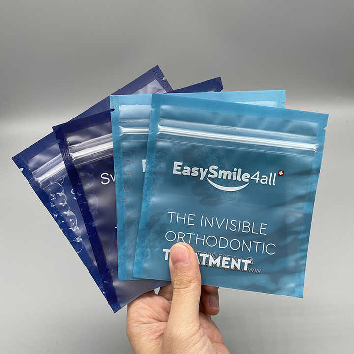 Bit Retainer Packaging Custom Resealable Matte One Side Transparent Zipper Retainers Bag ...