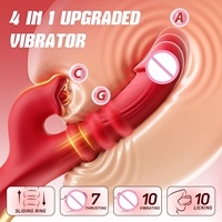 China OEM Fabrik Dreifach-Motoren Beheizter Vibrator für Frauen mit Bewegungsfunktion und G-Punkt-Stimulation