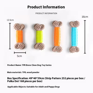 Giocattolo per Cani in TPR a Forma di Osso, Resistente ai Morsi, per Pulizia dei Denti, Uso Interno, Etichetta Privata OEM, Giocattolo Durevole per Animali Domestici - Product Image 2