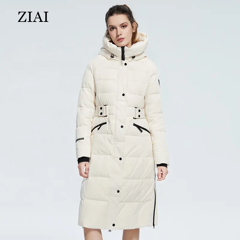 New Fashion Long Women Duck Down Coat With Scarf Winter Clothes For Women Waterproof Ladies Winter Jackets