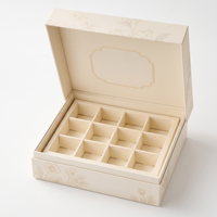 Bäckerei-Dessert-Pappschachtel mit Facheinlage für Schokoladen-Nuss-Geschenke, Elegante Boutique-Theken-Lebensmittelverpackung