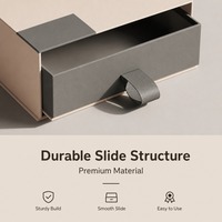 Boîte cadeau coulissante en carton rigide de luxe avec logo personnalisé, emballage en papier pour bijoux et cadeaux de fêtes HuanXing