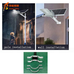 Lámpara <span class=keywords><strong>Solar</strong></span> LED para Exteriores, Todo en Uno, Impermeable IP65, de Aluminio, 40W, Diseño 2 en 1, para Calle y Carretera, en Oferta - Product Image 1