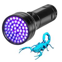 Lampe torche UV Clover 51 LED 3W lumière violette 5W lumière noire pure étanche IP55 en alliage d'aluminium avec logo personnalisé pile AA 395nm