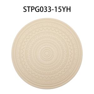 2025 High Grade Classic Round <b>Leather</b> Table Mat PVC Kitchen Wedding Mat is customizable - Product Image 3